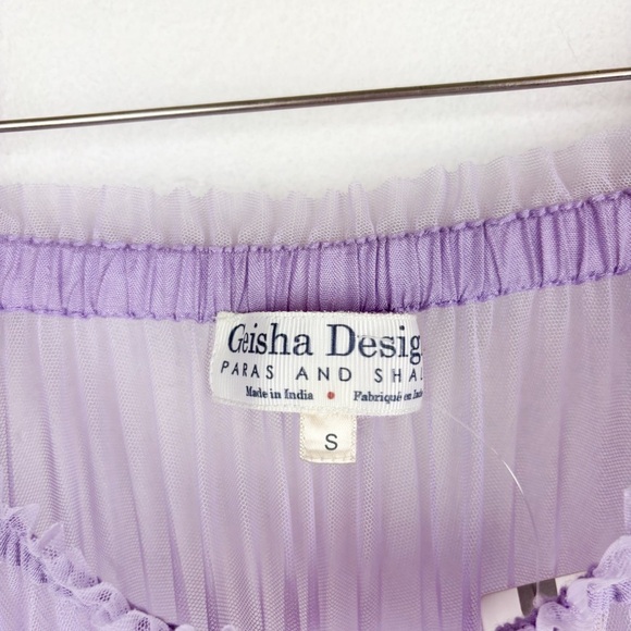 NWT Geisha Designs X Anthropologie Purple Sheer Maxi Skirt Sz S - Picture 5 of 10